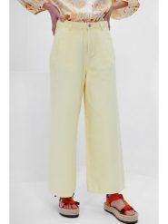 Josephine & Co Spodnie "Gydo" w kolorze żółtym rozmiar: 34. Żółte spodnie materiałowe damskie Josephine & Co, bez wzorów, z bawełny, z podwyższonym stanem. Za 239.99 zł.