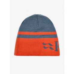 Czapka Rab Logo Band Beanie - orion blue/red grapefruit. Niebieskie czapki męskie RAB, bez wzorów, z dzianiny, sportowe. Za 64.99 zł.