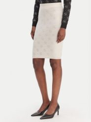 Guess Spódnica mini W6RD0O Z3JD2 Beżowy Regular Fit. Brązowe spódniczki damskie Guess, s, z aplikacjami, z syntetyku, mini. Za 479.99 zł.