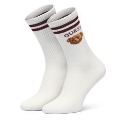 Skarpety długie Guess. Białe skarpetki damskie Guess, z aplikacjami. Za 64.99 zł.