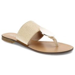 Beżowe Klapki Moow Eleganckie Damskie Buty. Brązowe klapki damskie Moow, bez wzorów, bez obcasa. Za 105.00 zł.
