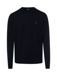 BOSS Orange sweter z dzianiny z zawartością kaszmiru - Kanovano Mężczyźni Bawełna niebieski, XL. Niebieskie swetry męskie Boss Orange, m, bez wzorów, z bawełny, bez kołnierzyka. Za 599.95 zł.