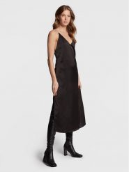 Bruuns Bazaar Sukienka codzienna Catmint Indie BBW3227 Czarny Regular Fit. Czarne sukienki damskie Bruuns Bazaar, na co dzień, bez wzorów, z syntetyku, bez kołnierzyka, bez ramiączek, proste. Za 369.99 zł.