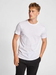 Koszulka męska bawełniana sportowa Hummel Red Basic T-shirt. Białe t-shirty męskie HUMMEL, m, bez wzorów, z bawełny, bez kołnierzyka. Za 39.00 zł.
