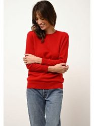 Just Cashmere Kaszmirowy sweter "Janice" w kolorze czerwonym rozmiar: M. Czerwone swetry klasyczne damskie Just Cashmere, m, z kaszmiru, bez kołnierzyka. Za 400.30 zł.