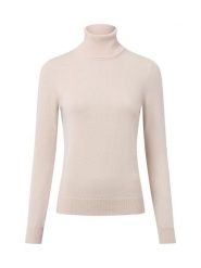 Franco Callegari Sweter z kaszmiru Kobiety Kaszmir beżowy, XXL. Brązowe golfy damskie Franco Callegari, xxl, bez wzorów, z kaszmiru, bez ramiączek. Za 499.95 zł.
