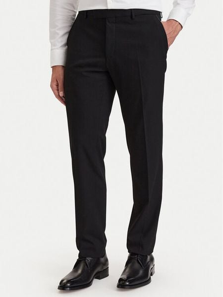 KARL LAGERFELD Spodnie materiałowe 255087 564008 Czarny Slim Fit. Czarne spodnie materiałowe męskie Karl Lagerfeld, bez wzorów, z materiału. Za 799.99 zł.
