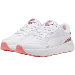 Kobiety/Panie Runtamed GirlPower Skórzane Buty Sportowe Na Platformie. Białe buty sportowe na co dzień damskie Puma, bez wzorów, trekkingowe. Za 434.99 zł.