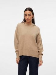 Vero Moda Sweter w kolorze karmelowym rozmiar: XL. Brązowe swetry klasyczne damskie Vero Moda, xl, bez kołnierzyka. Za 70.41 zł.