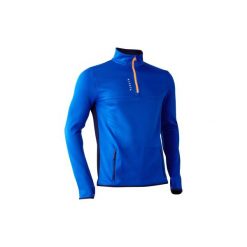 Bluza do piłki nożnej T500. Niebieskie bluzy bez kaptura męskie KIPSTA, m, z materiału. W wyprzedaży za 39.99 zł.