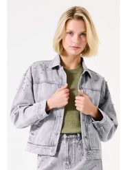 Garcia Kurtka dżinsowa w kolorze szarym rozmiar: XS. Szare kurtki damskie Garcia, xs, bez wzorów, z bawełny, bez kaptura. Za 165.99 zł.