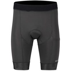 Spodenki rowerowe IXS Flow XTG. Czarne szorty męskie IXS, bez wzorów, z materiału, sportowe. Za 392.50 zł.