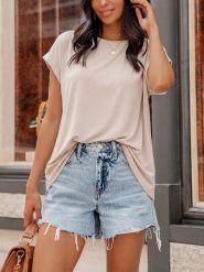 LA Angels Koszulka w kolorze beżowym rozmiar: XL. Brązowe t-shirty damskie LA Angels, xl, bez wzorów, bez kołnierzyka. Za 139.95 zł.
