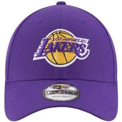 Czapka Z Daszkiem Dla Dorosłych Unisex New Era. Fioletowe czapki męskie LOS ANGELES LAKERS, bez wzorów. Za 166.99 zł.
