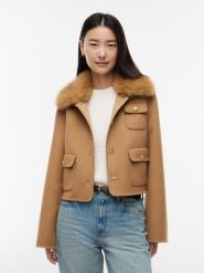 Tommy Hilfiger sweter wełniany Kobiety brązowy, 38. Brązowe swetry klasyczne damskie Tommy Hilfiger, z wełny, bez kołnierzyka. Za 1,299.95 zł.