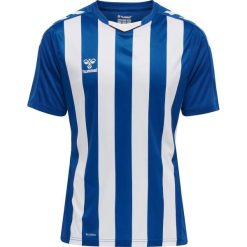Koszulka do piłki nożnej męska Hummel Striped. Niebieskie t-shirty sportowe męskie HUMMEL, l, bez ramiączek, do piłki nożnej. Za 152.75 zł.