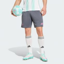 Szorty Messiego. Szare szorty męskie Adidas, bez wzorów, sportowe. Za 129.00 zł.