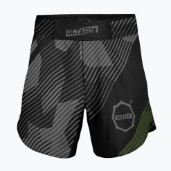 Spodenki treningowe męskie Octagon Broken Line MMA. Zielone szorty męskie OCTAGON, bez kołnierzyka. Za 149.99 zł.