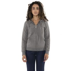 Bluza miękka z kaptur na co dzień na siłownię. Szare bluzy z kapturem damskie LEONE 1947 APPAREL, z bawełny. W wyprzedaży za 134.57 zł.