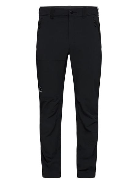Haglöfs Spodnie softshellowe w kolorze czarnym rozmiar: 54. Czarne spodnie materiałowe męskie Haglöfs, bez wzorów, z poliamidu, sportowe. Za 403.69 zł.