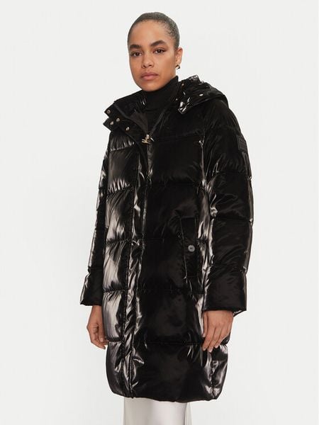 Elisabetta Franchi Kurtka zimowa PI-79Z-46E2-V650 Czarny Regular Fit. Czarne kurtki damskie Elisabetta Franchi, na zimę, bez wzorów, z syntetyku, bez kaptura. Za 1,489.99 zł.