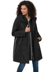 Heine Kurtka przejściowa 3in1 w kolorze czarnym rozmiar: 36. Czarne kurtki damskie Heine, bez wzorów, bez kaptura. Za 239.99 zł.