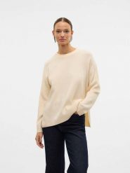 Vero Moda Sweter w kolorze beżowym rozmiar: M. Brązowe swetry klasyczne damskie Vero Moda, m, bez kołnierzyka. Za 61.60 zł.