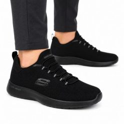 Buty męskie sportowe Skechers DYNAMIGHT. Czarne buty sportowe na co dzień męskie Skechers, z materiału, bez zapięcia, trekkingowe. Za 209.00 zł.