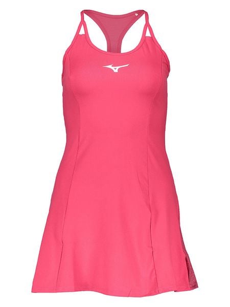 Mizuno Sukienka funkcyjna w kolorze różowym rozmiar: S. Różowe sukienki damskie Mizuno, s, bez wzorów, z materiału, sportowe, bez kołnierzyka, bez ramiączek, rozkloszowane. Za 113.45 zł.