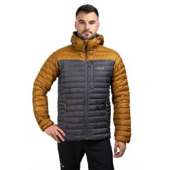 Kurtka puchowa męska Rab Microlight Alpine. Szare kurtki męskie RAB, m, bez wzorów, z puchu, sportowe, bez kaptura. Za 679.99 zł.
