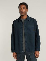 G-Star Koszula w kolorze granatowym rozmiar: XXL. Niebieskie koszule męskie G-Star, xxl, bez wzorów, z bawełny, bez kołnierzyka, bez ramiączek. Za 256.95 zł.