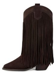 Loft37 Skórzane kowbojki w kolorze brązowym rozmiar: 41. Brązowe botki damskie loft37, bez obcasa, bez zapięcia. Za 478.99 zł.