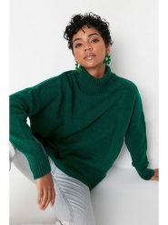 Trendyol Golf w kolorze zielonym rozmiar: S. Zielone golfy damskie Trendyol, s, bez wzorów, ze splotem, bez ramiączek. Za 91.56 zł.