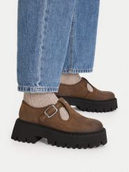 G-Star Raw Półbuty CEO-WI34-MANYA-07 Brązowy. Brązowe półbuty damskie G-Star, bez wzorów, z nubiku, retro, bez obcasa, na płaskiej podeszwie. Za 349.99 zł.