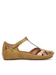 Pikolinos Sandały 655-0732C5 Zielony. Zielone sandały damskie Pikolinos, bez wzorów, ze skóry, bez obcasa, na płaskiej podeszwie. Za 379.99 zł.