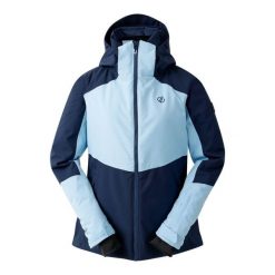 Damska Wodoodporna Kurtka Narciarska Flurry II. Niebieskie kurtki damskie Dare 2b, bez wzorów, bez kaptura, narciarskie. Za 350.99 zł.