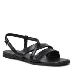 Sandały Jenny Fairy. Czarne sandały damskie Jenny Fairy, bez wzorów, bez obcasa, na płaskiej podeszwie. Za 89.99 zł.