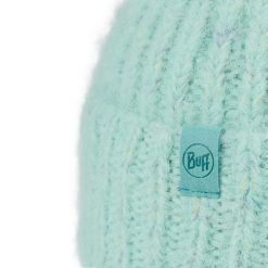 Czapka BUFF KNITTED & FLEECE BAND BEANIE EYLA. Niebieskie czapki męskie Buff, bez wzorów, z elastanu. Za 144.65 zł.