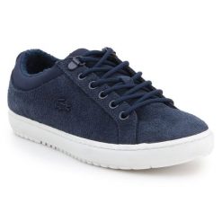 Buty Lacoste Straightset Insulate 319 1 W Cfa 7-38CFA0008J18 niebieskie. Niebieskie buty sportowe na co dzień damskie bez wzorów, z gumy. Za 667.75 zł.