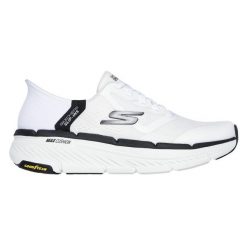Buty Skechers Slip-ins Max Cushioning Premier 2.0 – Ascendant Ii 220526-WBK białe. Białe buty sportowe na co dzień męskie z dzianiny, bez zapięcia. Za 708.71 zł.