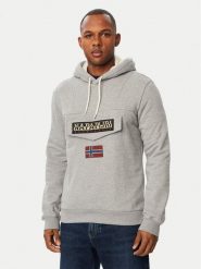 Napapijri Bluza Burgee Wint 4 NP0A892T Szary Regular Fit. Szare bluzy bez kaptura męskie Napapijri, m, z bawełny. Za 529.99 zł.