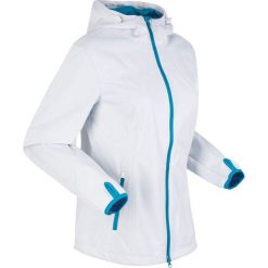 Lekka kurtka softshell bonprix biało-morski turkusowy. Białe kurtki damskie bonprix, bez wzorów, z softshellu, bez kaptura. Za 124.99 zł.