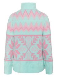 KARI TRAA Sweter "Amelia" w kolorze jasnoróżowo-błękitnym rozmiar: S. Niebieskie golfy damskie Kari Traa, s, bez wzorów, z wełny, bez ramiączek. Za 366.35 zł.