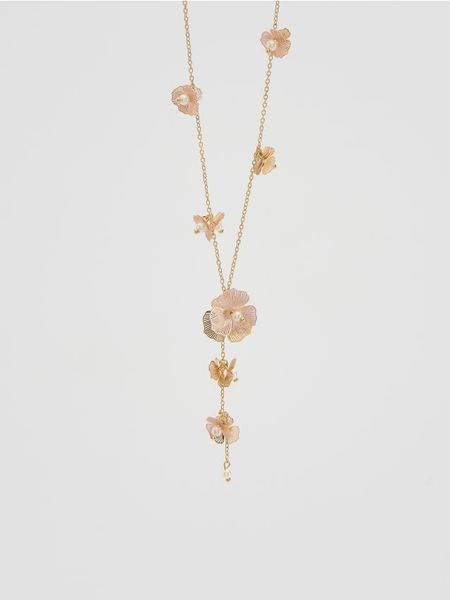 Naszyjnik z kwiatową zawieszką - wielobarwny. Naszyjniki damskie Reserved. Za 49.99 zł.