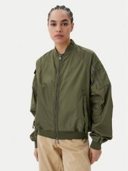 Save The Duck Kurtka bomber D32105W TWIL20 Zielony Oversize. Zielone kurtki damskie SAVE THE DUCK, bez wzorów, z syntetyku, bez kaptura. Za 759.99 zł.