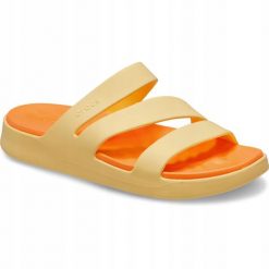 Klapki Dla Dorosłych Crocs Getaway Strappy Sandal W 209587. Brązowe klapki i japonki męskie Crocs, z materiału. Za 159.99 zł.