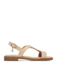 Lasocki Sandały CEO-RST-EMIE-42 Beżowy. Brązowe sandały damskie Lasocki, bez wzorów, ze skóry, bez obcasa, na płaskiej podeszwie. Za 129.99 zł.