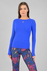 Koszulka z długim rękawem do biegania damska Nessi Sportswear Longsleeve Ultra. Niebieskie bielizna termoaktywna damska NESSI SPORTSWEAR, l, z dzianiny, bez kołnierzyka, bez ramiączek. Za 339.00 zł.