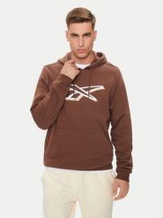Reebok Bluza Vector 100202413 Brązowy Regular Fit. Brązowe bluzy bez kaptura męskie Reebok, m, z bawełny. Za 119.99 zł.