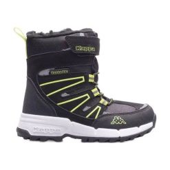 Buty Kappa Floki Tex K 260975K-1133 czarne. Czarne śniegowce dziewczęce z materiału. Za 295.10 zł.